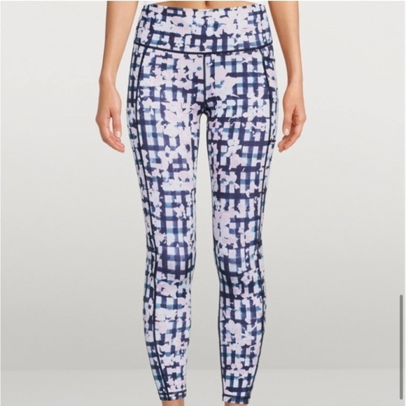 Sweaty Betty Pants - Sweaty‎ Betty Super Sculpt 7/8 Workout Leggings in Flower Check Print